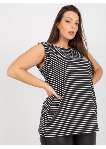 Čierny pruhovaný top
