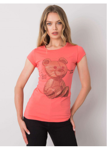 Koralovo ružové bavlnené tričko