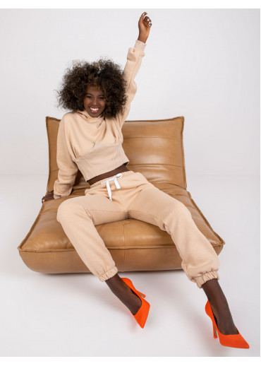 Béžovo hnedá tepláková súprava