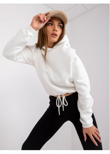 Smotanovo biela mikina s kapucňou