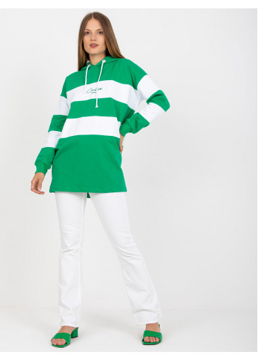 Neónová zelená mikina s kapucňou