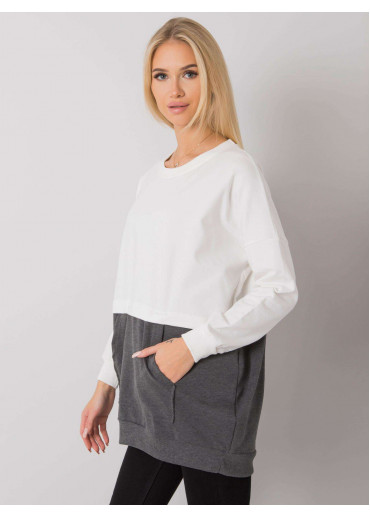 Tmavosivá predlžená mikina