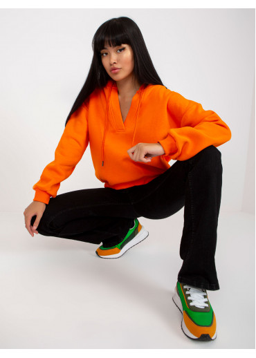 Oranžová basic mikina