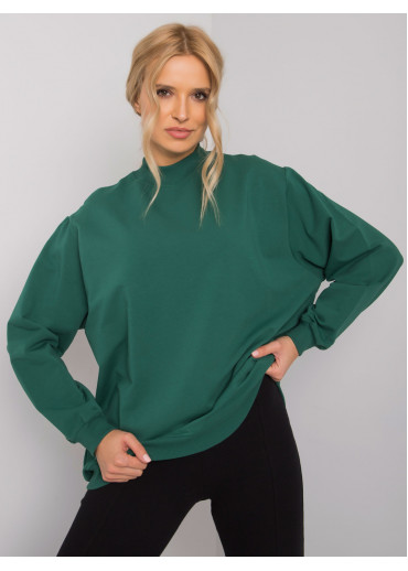 Tmavozelená mikina so stojačikom