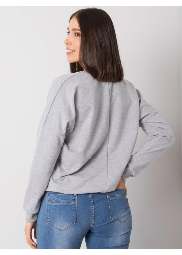 Sivá mikina s potlačou