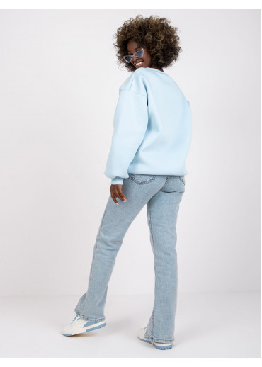 Svetlomodrá oversize mikina