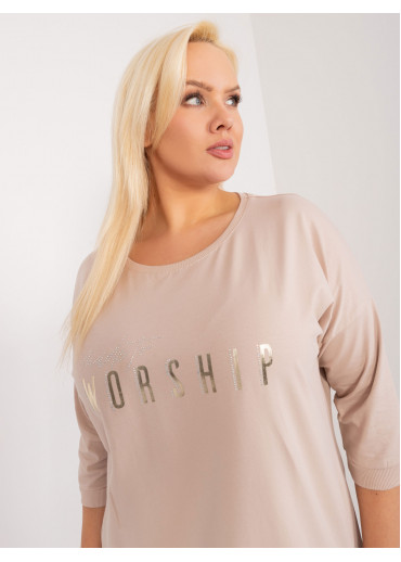 Béžovo hnedé tričko Worship