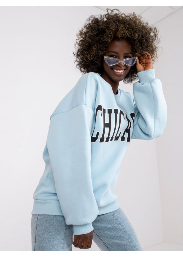 Svetlomodrá oversize mikina