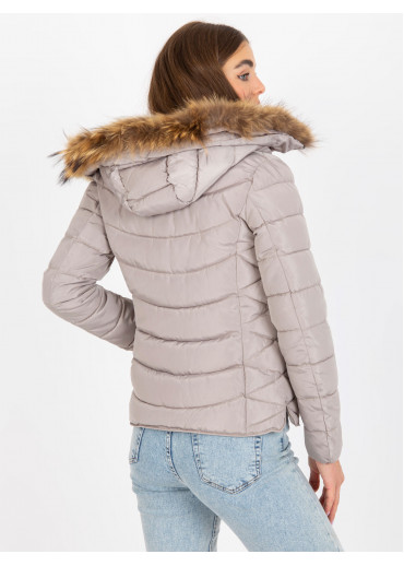 Béžovo hnedá prešívaná bunda