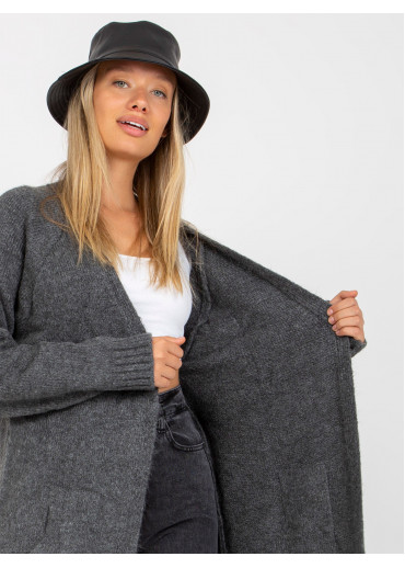 Tmavosivý kardigán