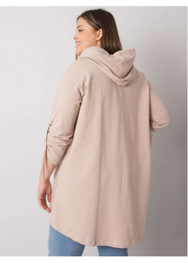 Béžovo hnedá mikina s kapucňou