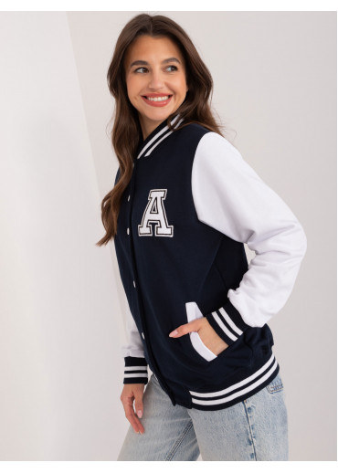 Tmavomodrá baseballová mikina