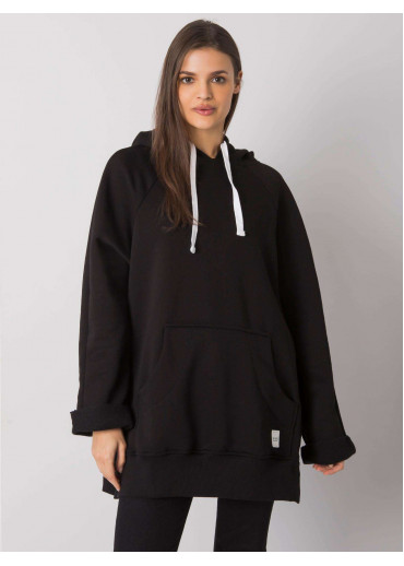Čierna mikina s kapucňou