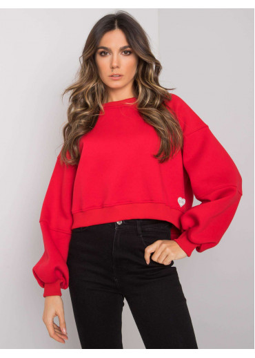 Červená crop top mikina