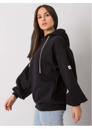 Čierna mikina s kapucňou