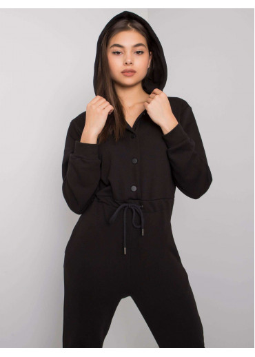 Čierny teplákový overal