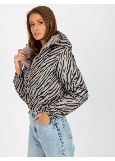 Kapučínovo hnedá krátka prešívaná bunda