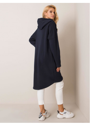 Tmavomodrá predĺžená mikina