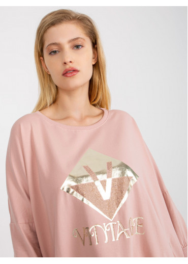 Púdrovo ružová tunika