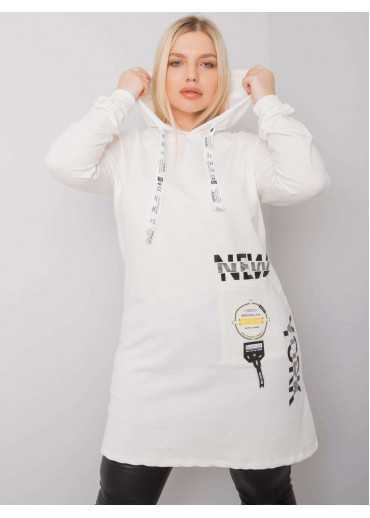 Smotanovo biela tunika s potlačou