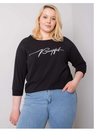 Čierne tričko s 3/4 rukávom