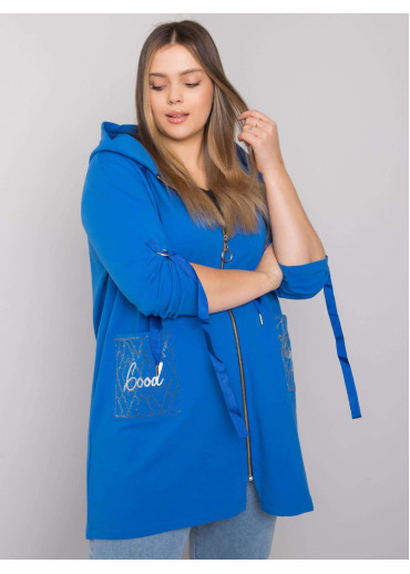 Modrá mikina s kapucňou