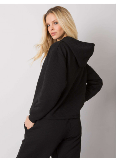 Čierna mikina s kapucňou