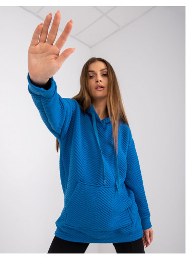 Modrá predĺžená mikina