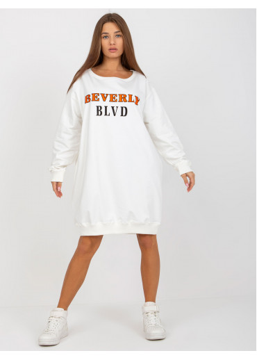 Smotanovo biela predĺžená mikina