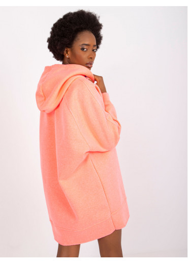 Neónovo ružová mikinová tunika