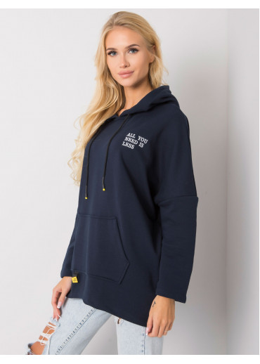 Modrá mikina s kapucňou