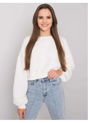 Smotanovo biela crop top mikina