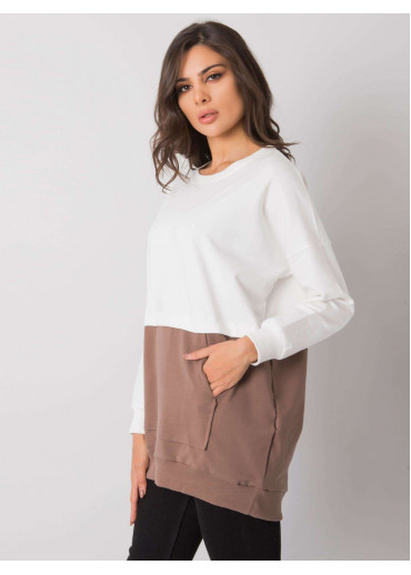 Hnedá predlžená mikina