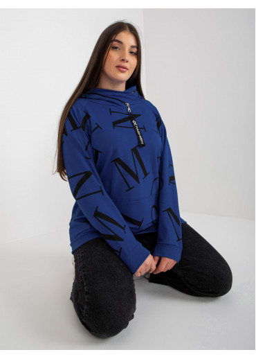 Modrá mikina s kapucňou