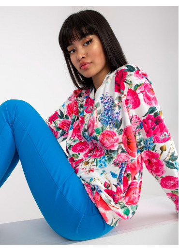 Ružová kvetovaná mikina