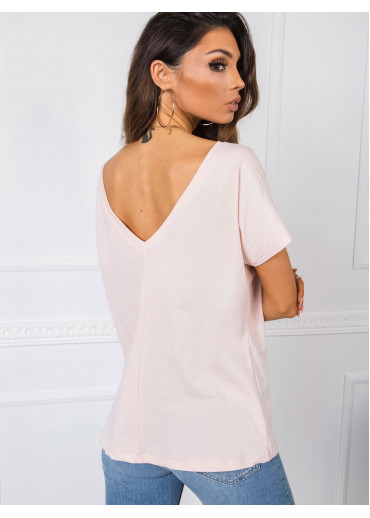 Púdrovo ružové basic tričko