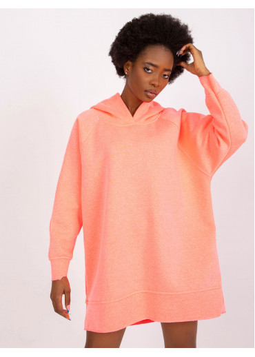 Neónovo ružová mikinová tunika