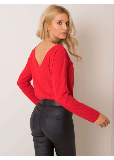 Červené tričko s dlhým rukávom