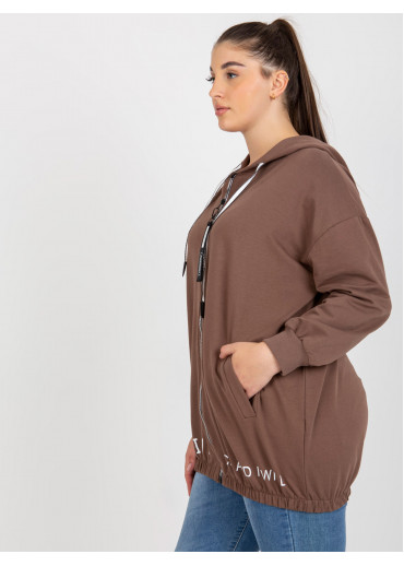 Hnedá mikina s kapucňou