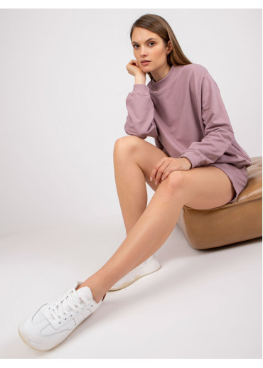 Tmavopúdrovo ružová mikina