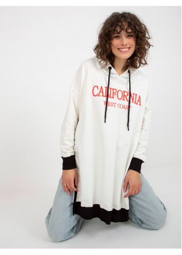 Smotanovo biela mikinová tunika