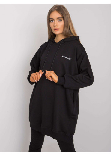 Čierna predĺžená ONE SIZE mikina