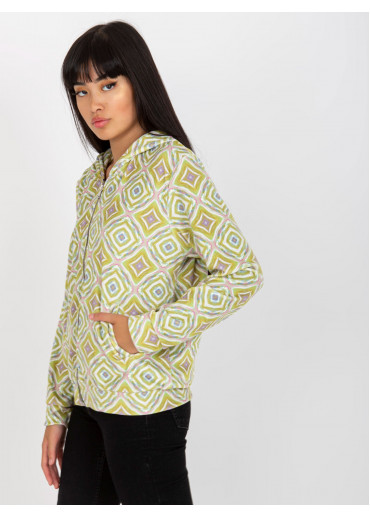 Zelená vzorovaná mikina