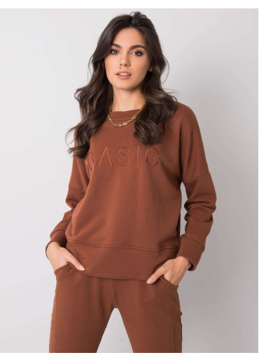 Hnedá bavlnená mikina