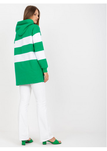 Neónová zelená mikina s kapucňou