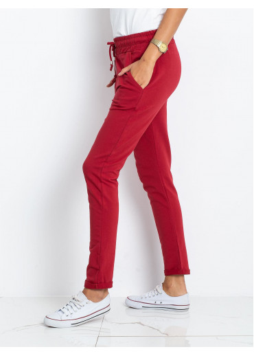 Bordovo červené tepláky