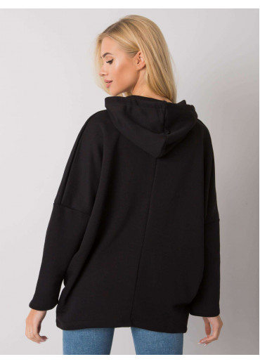 Čierna mikina s kapucňou