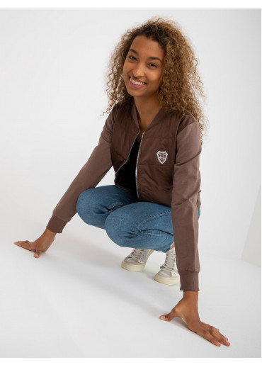 Hnedá mikina na zips