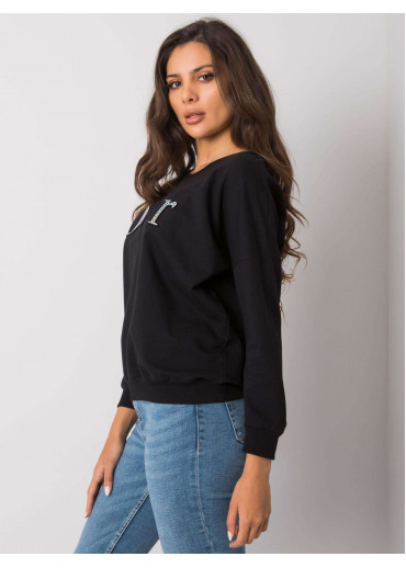 Čierna mikina s nápisom