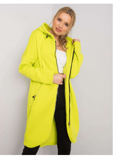 Limetkovo zelená predĺžená mikina